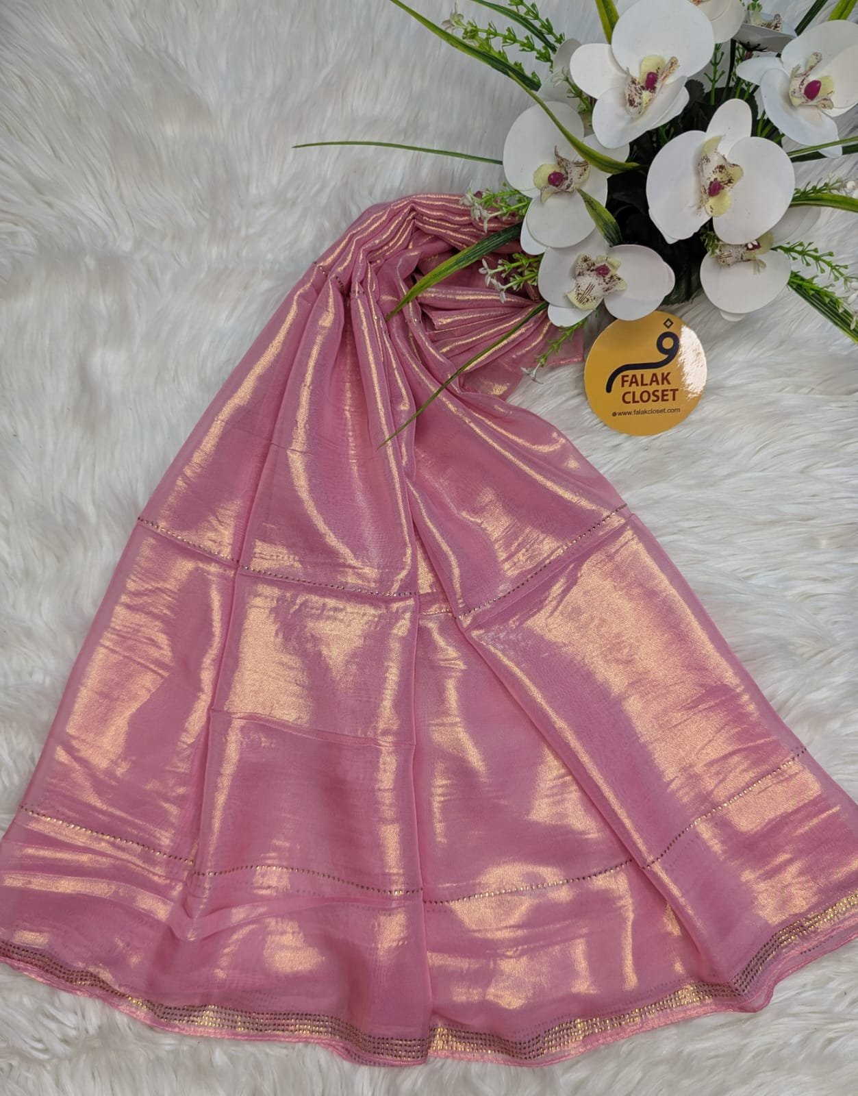 Muslin Silk Shimmary Stone Work Hijab